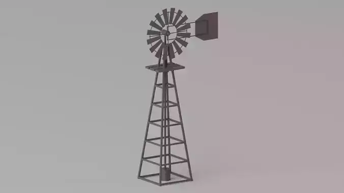 Cartoon Western Windmill