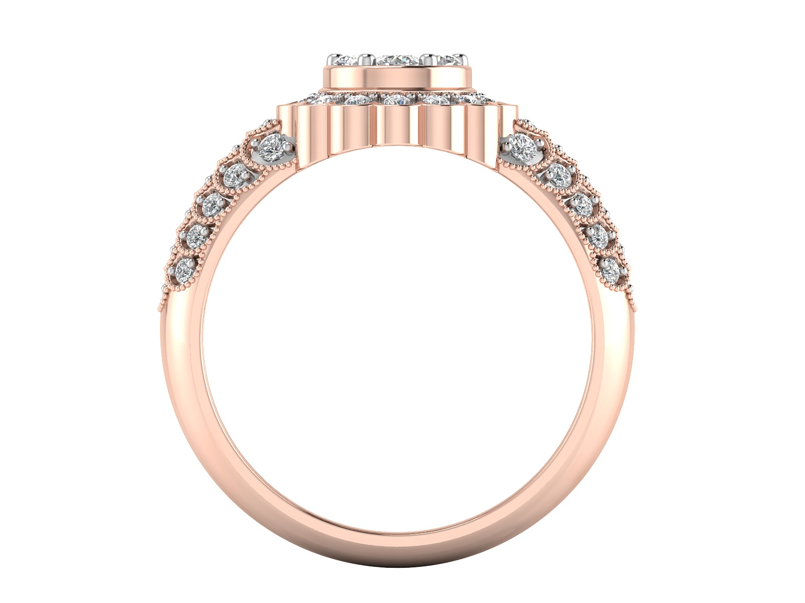 Women Ring  Render 3dm STL OBJ FBX Details 3D print model_5