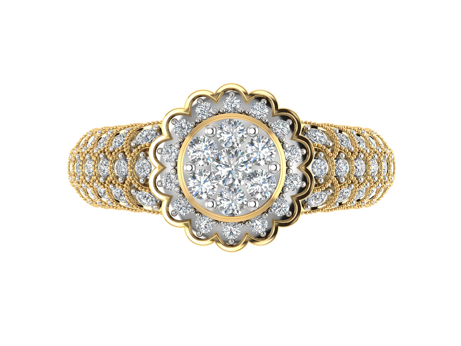 Women Ring  Render 3dm STL OBJ FBX Details 3D print model_15