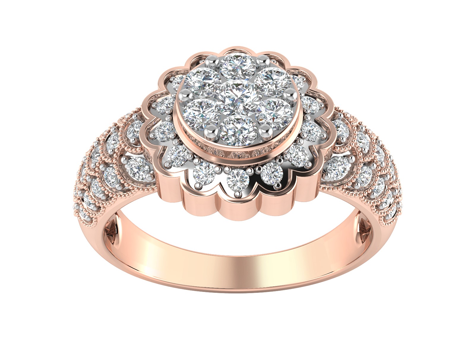 Women Ring  Render 3dm STL OBJ FBX Details 3D print model_2