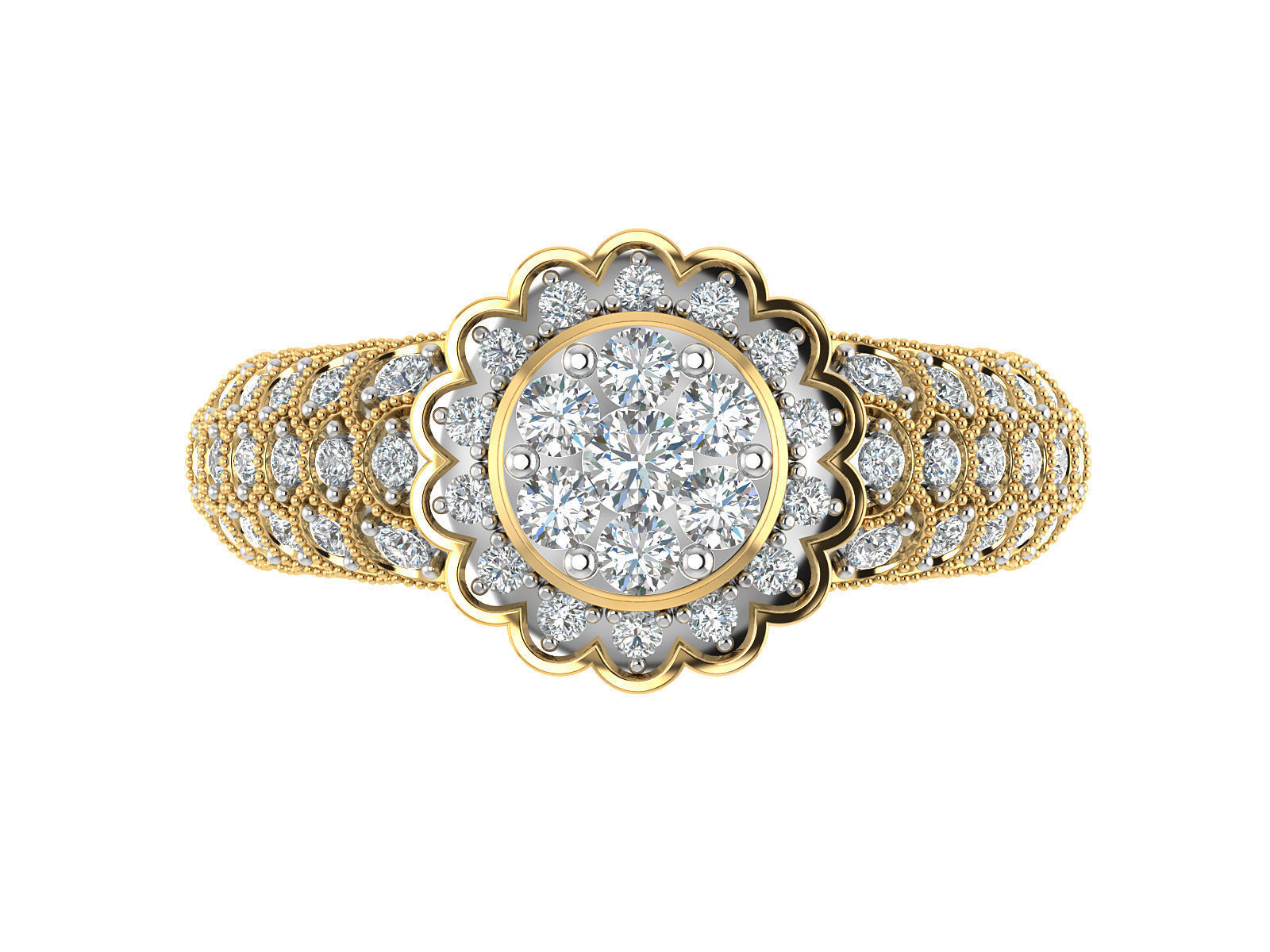 Women Ring  Render 3dm STL OBJ FBX Details 3D print model_14