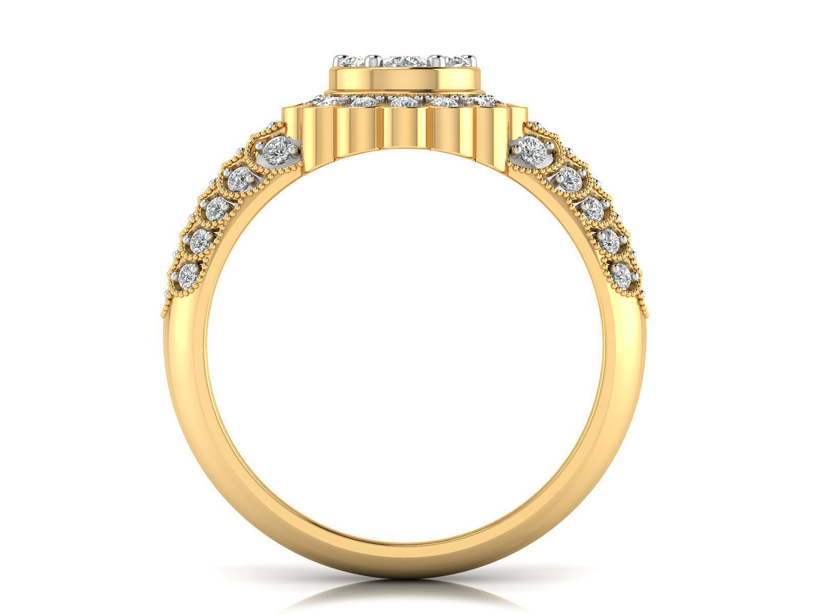 Women Ring  Render 3dm STL OBJ FBX Details 3D print model_6