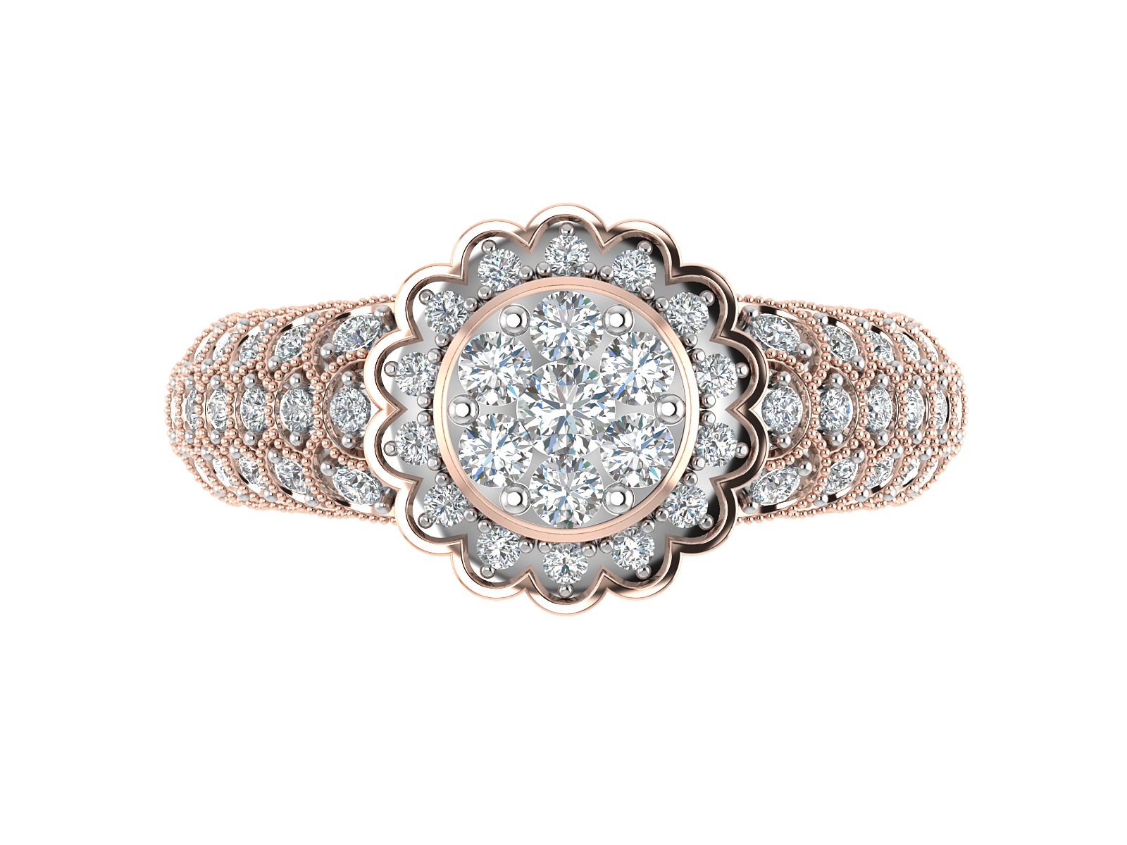 Women Ring  Render 3dm STL OBJ FBX Details 3D print model_13