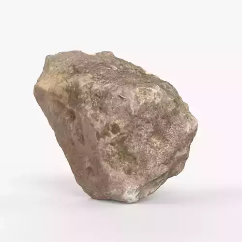 Photorealistic 3D scan of rock stone Low-poly 3D model