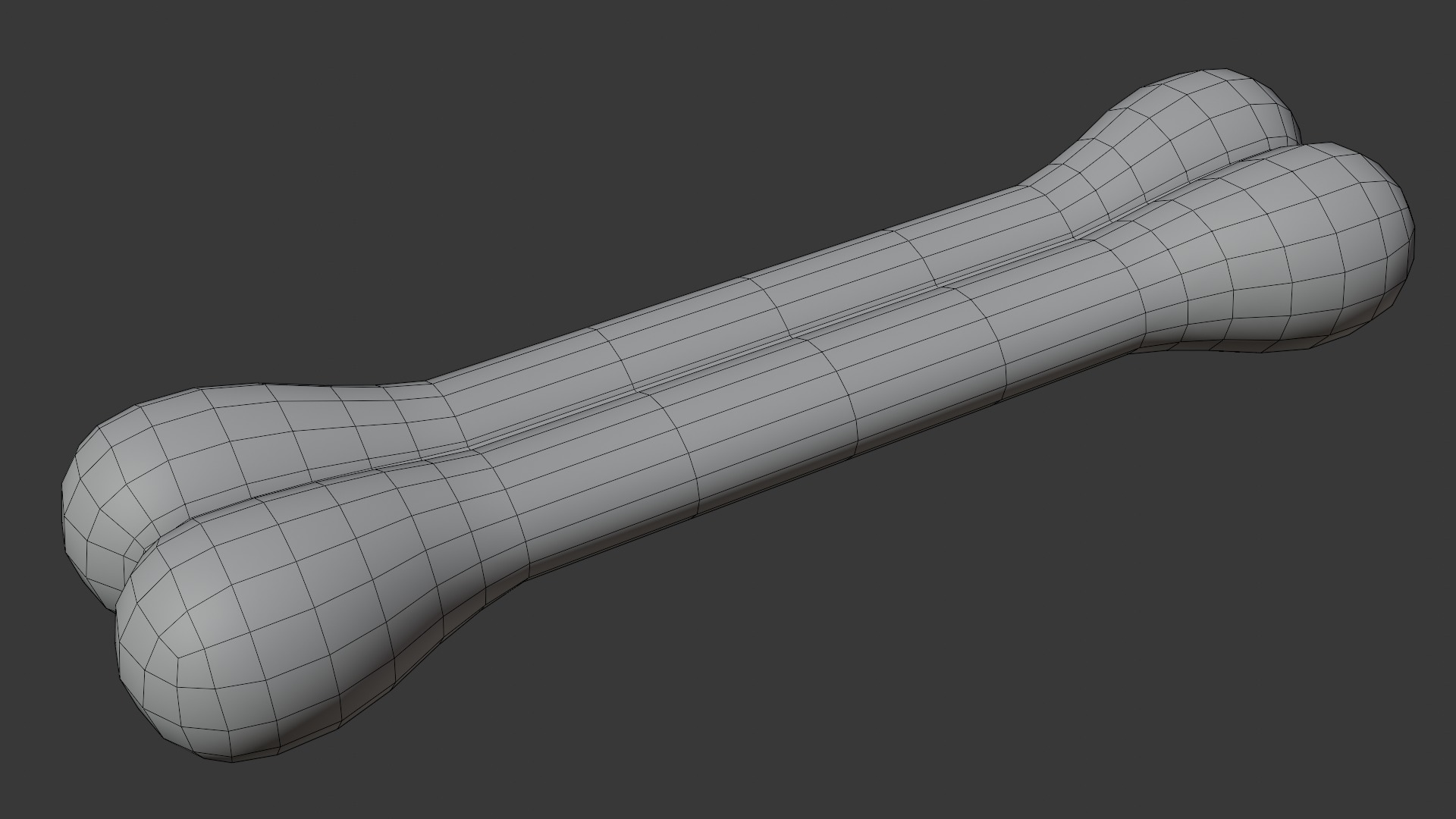 Dog Bone Low-poly 3D model_1