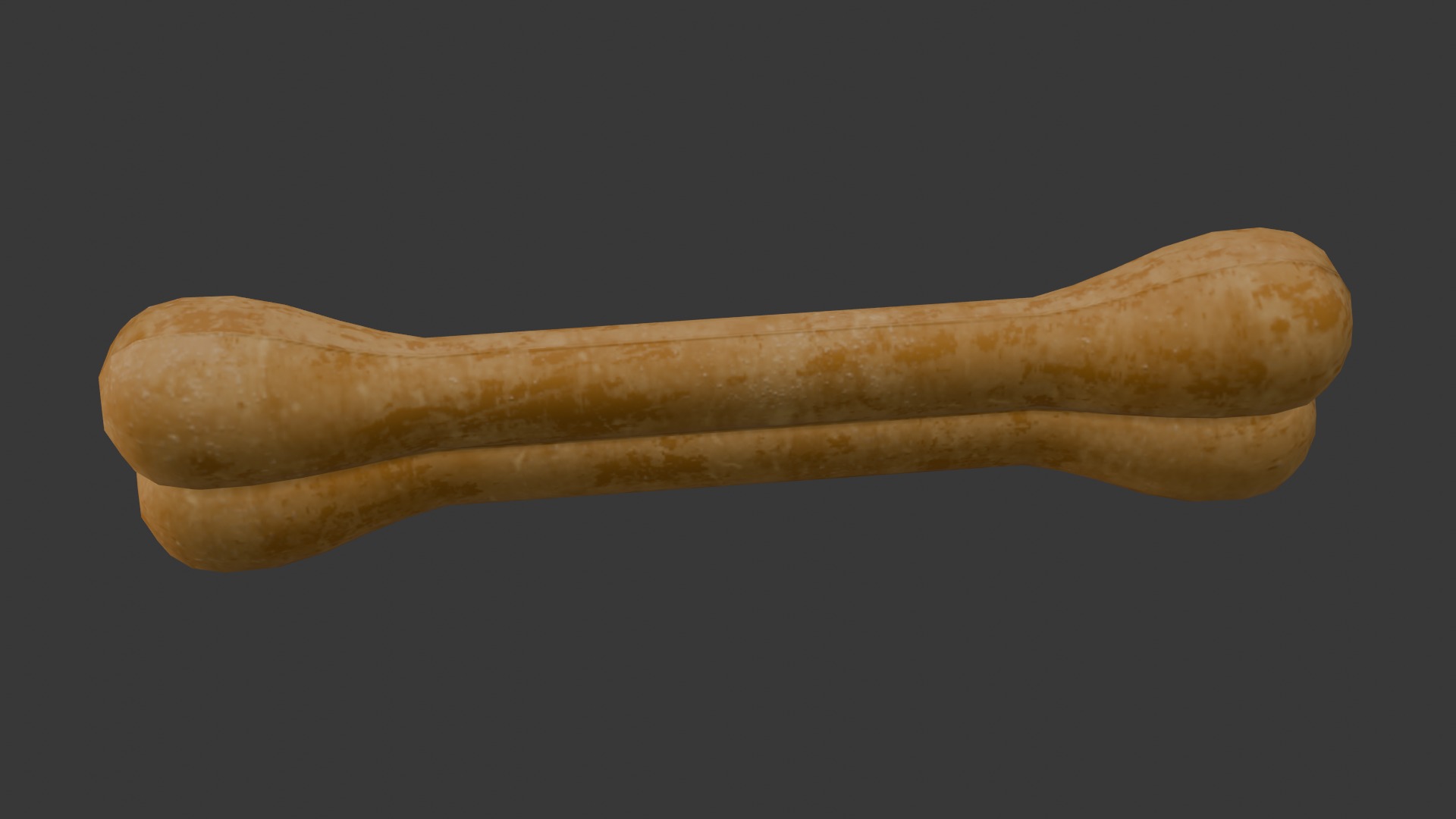 Dog Bone Low-poly 3D model_4