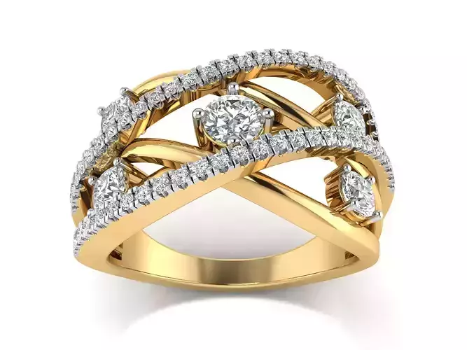 Women Ring  Render 3dm STL OBJ FBX Details 3D print model