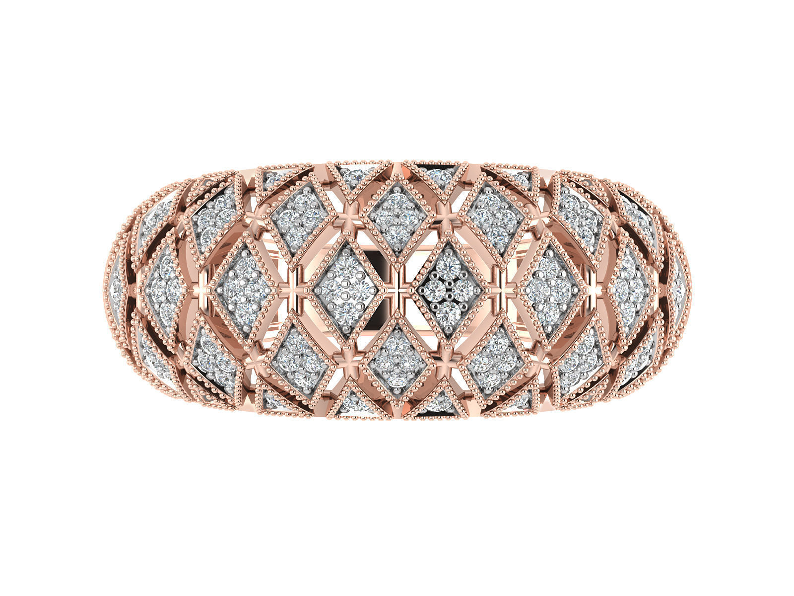 Women Ring  Render 3dm STL OBJ FBX Details 3D print model_12