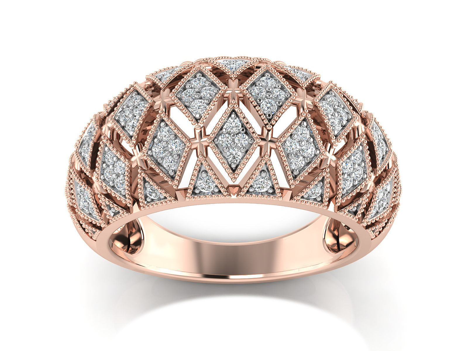 Women Ring  Render 3dm STL OBJ FBX Details 3D print model_1