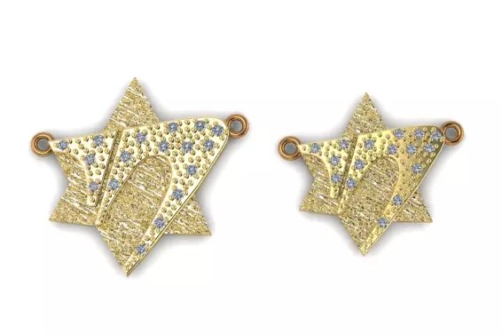 Hebrew chai Pendant 3D print model_0