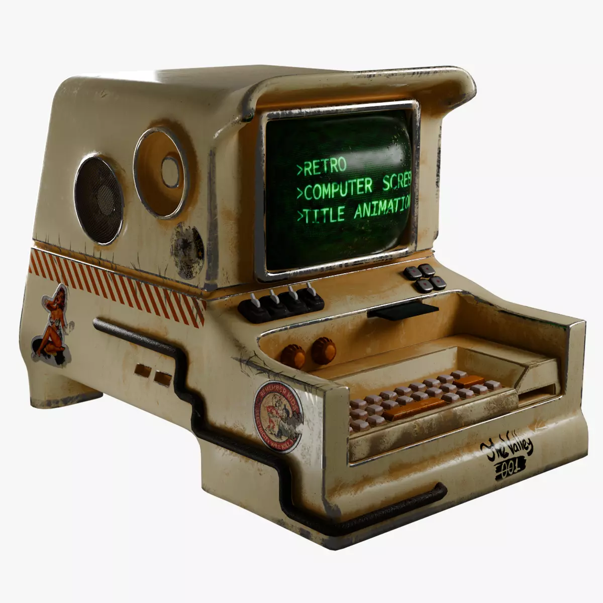 TheValley - Retro Computer 3D model_0