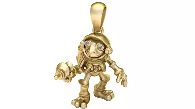 FROG SOLDIER PENDANT 3D PRINTABLE MODEL