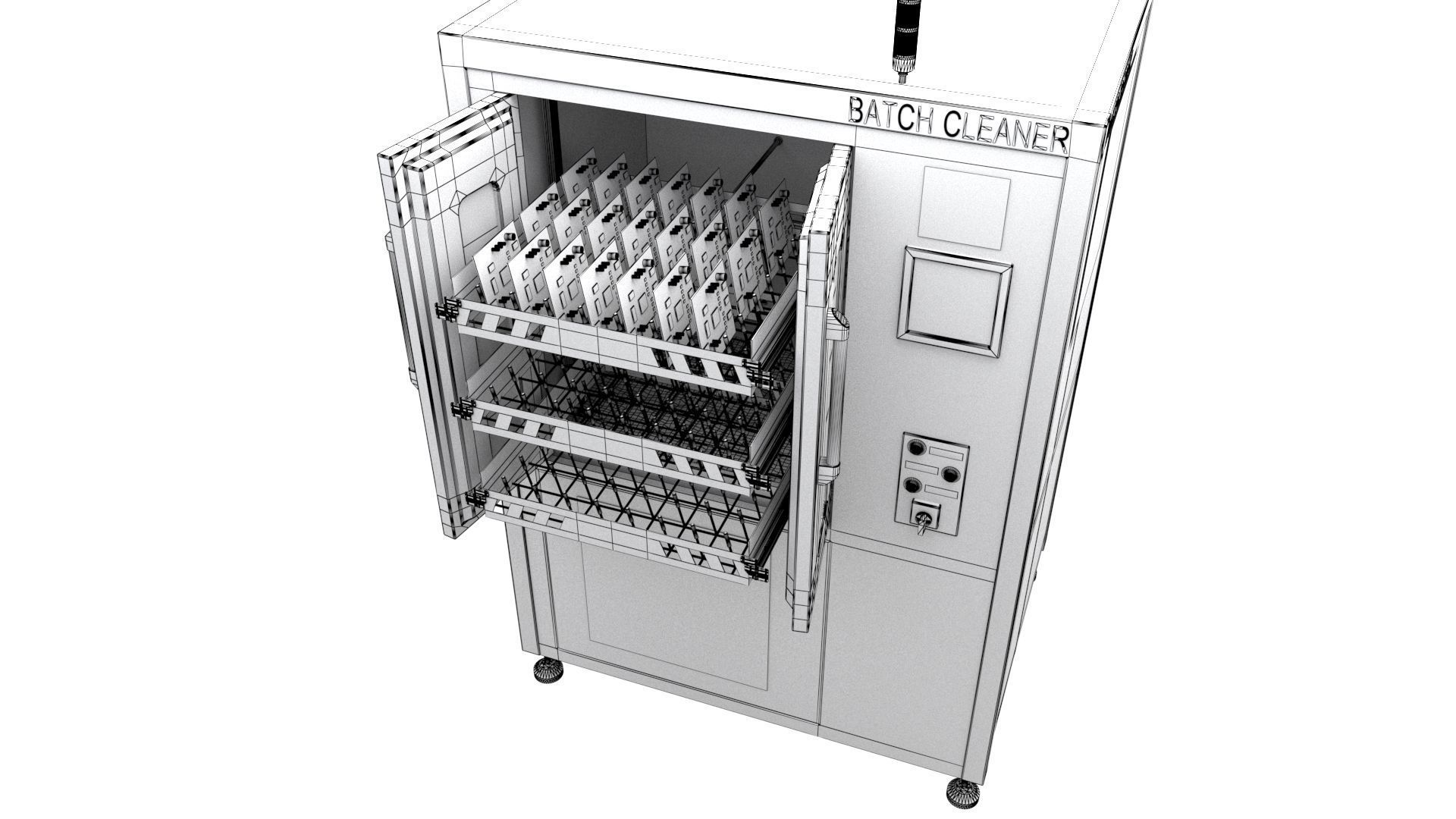 Industrial PCB Batch Cleaner Machine - Printed Circuit Boards  3D model_16