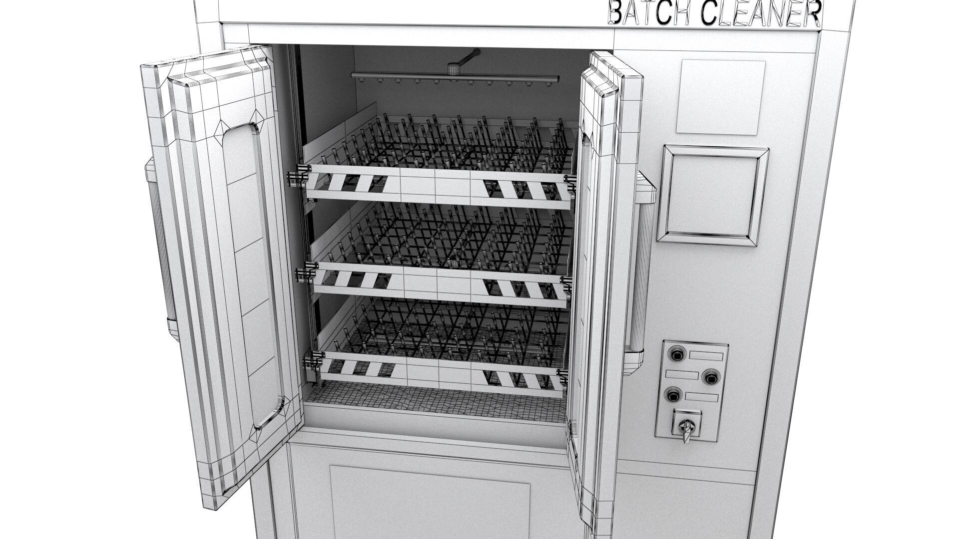 Industrial PCB Batch Cleaner Machine - Printed Circuit Boards  3D model_14