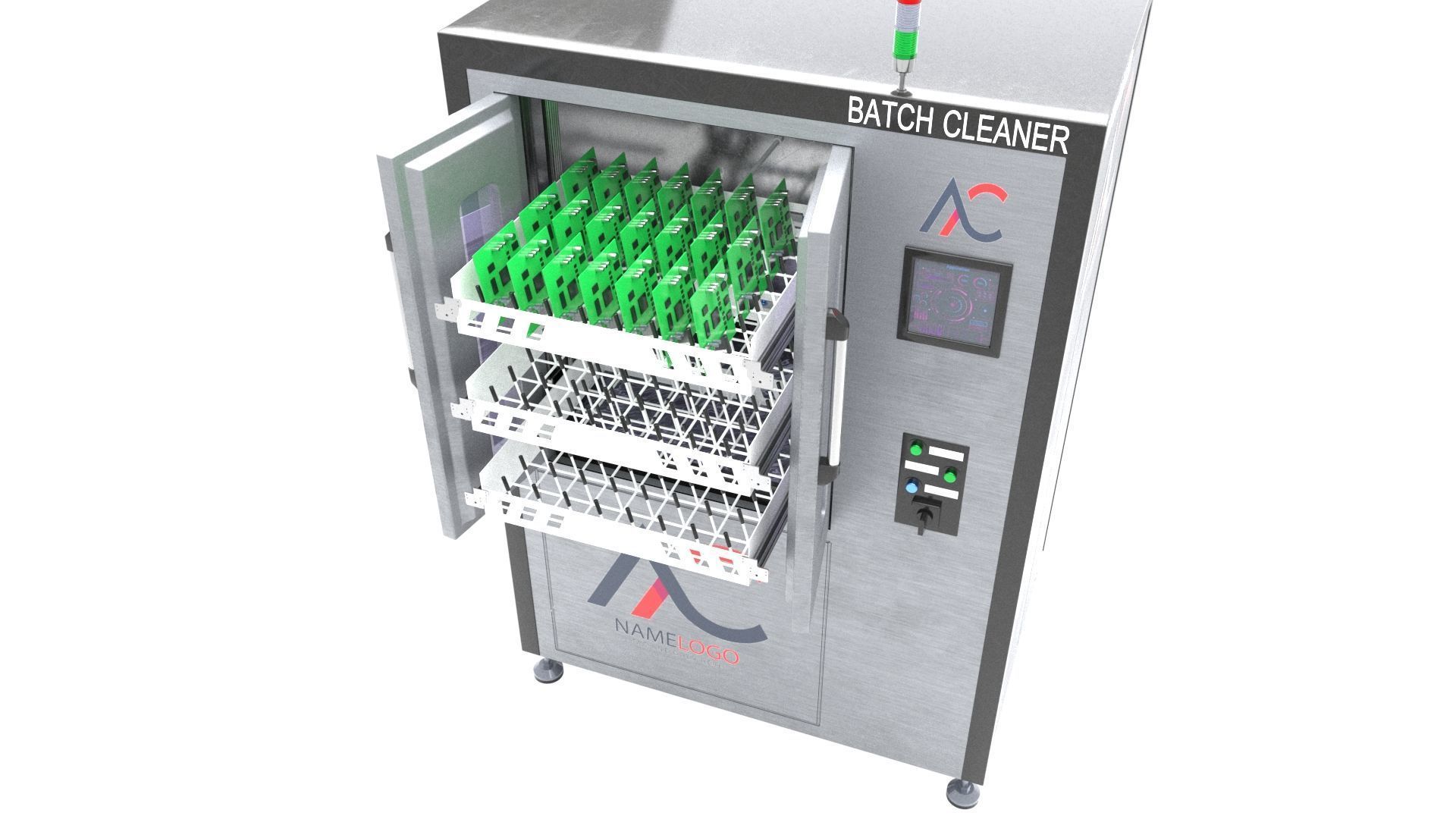 Industrial PCB Batch Cleaner Machine - Printed Circuit Boards  3D model_1