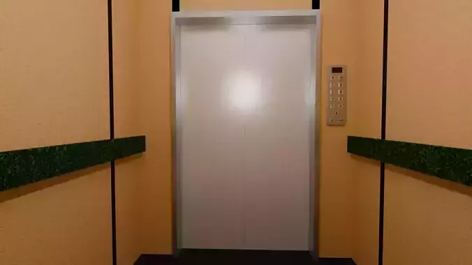 Elevator 2 Low-poly 3D model