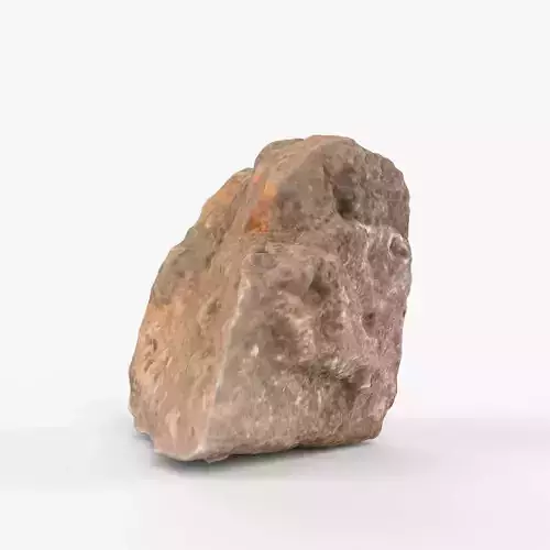 Photorealistic 3D scan of rock stone Low-poly 3D model