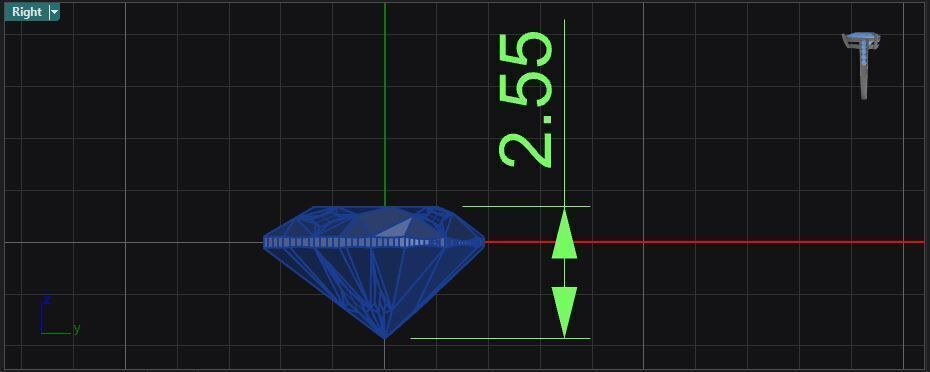 Heart and round shape diamond flower ring 3D print model_24