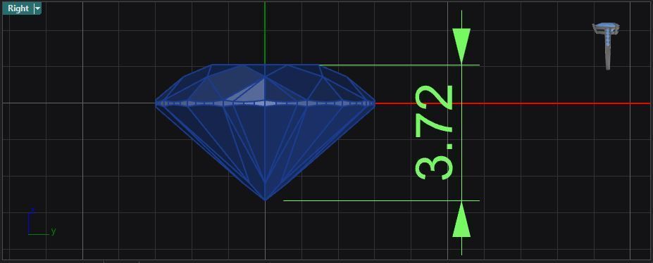 Heart and round shape diamond flower ring 3D print model_26