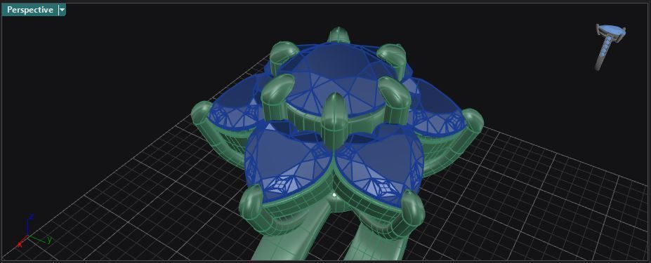 Heart and round shape diamond flower ring 3D print model_28