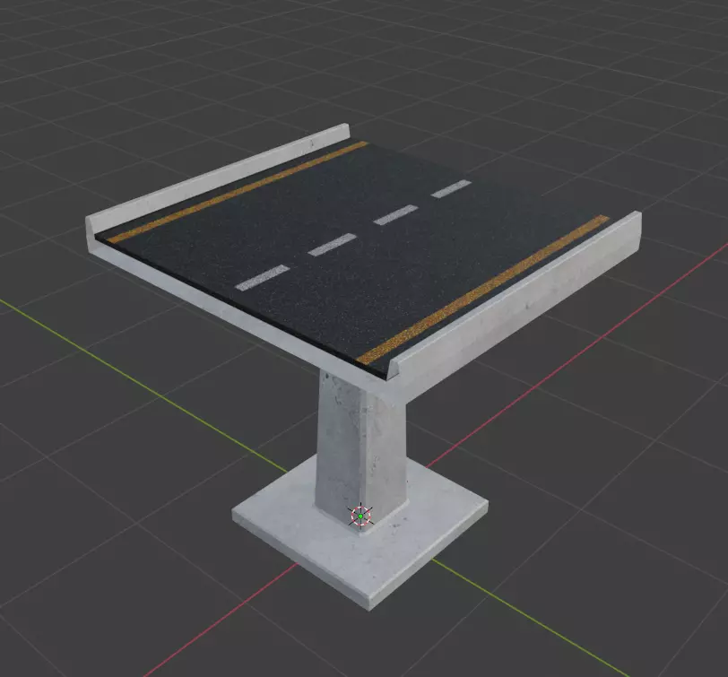 Road Asset Free low-poly 3D model