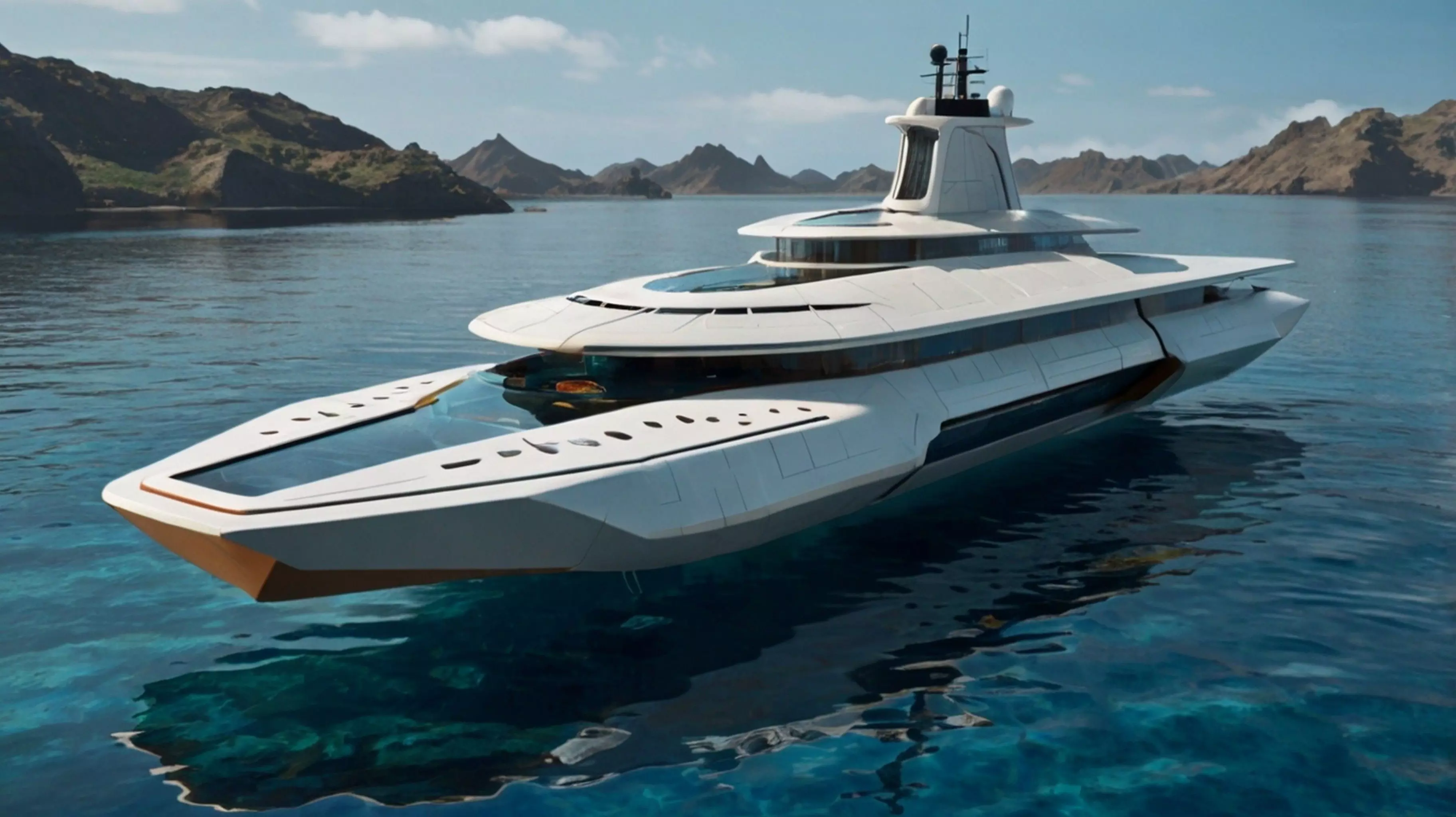 3D Yacht Model Low-poly 3D model_0