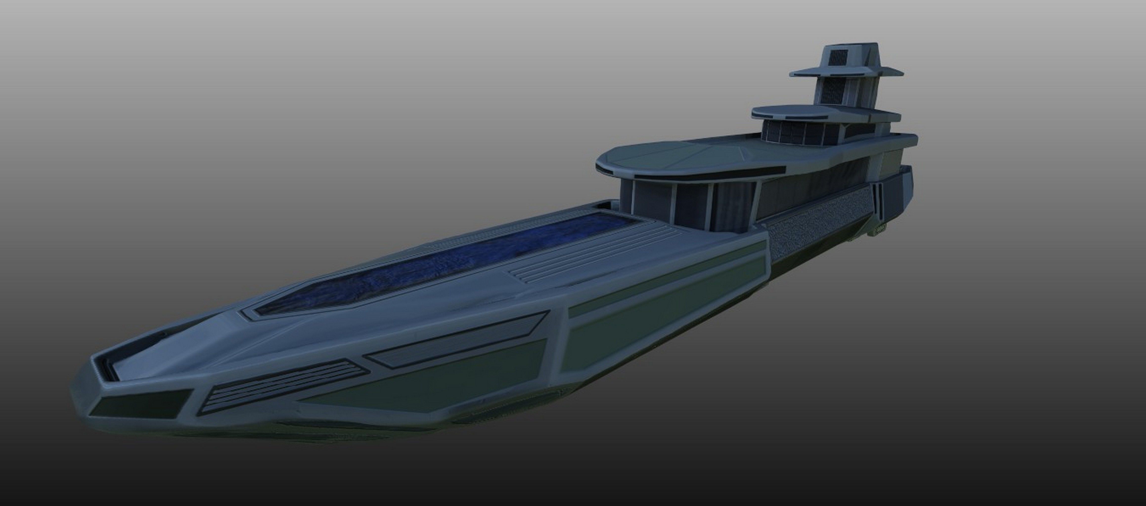 3D Yacht Model Low-poly 3D model_11