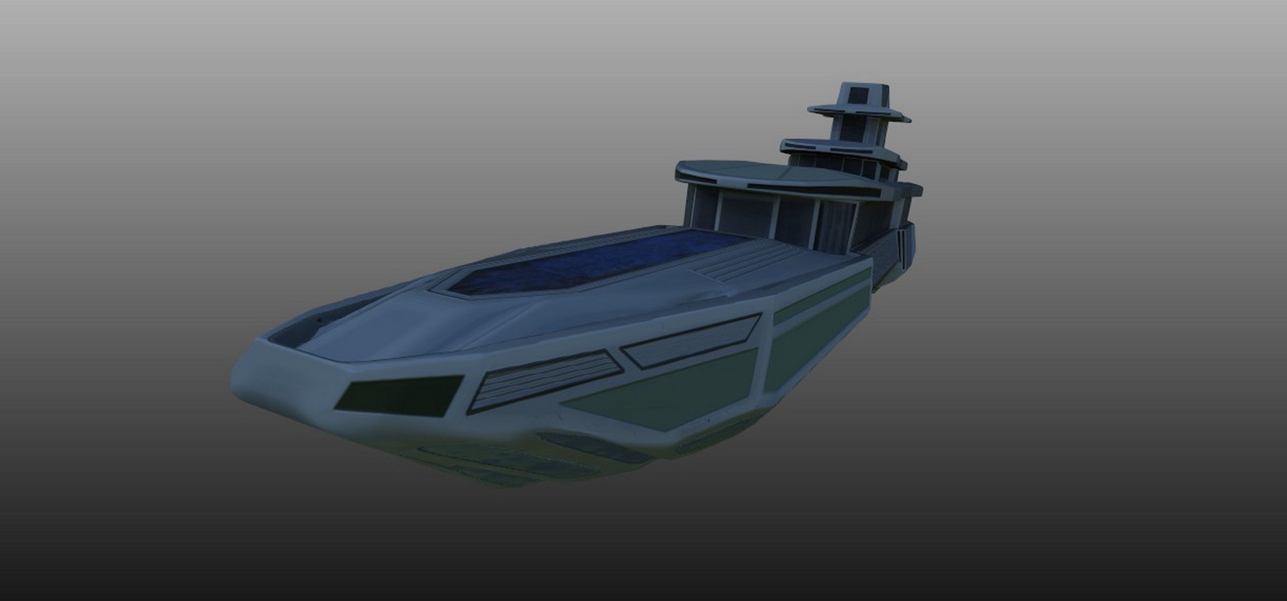 3D Yacht Model Low-poly 3D model_7