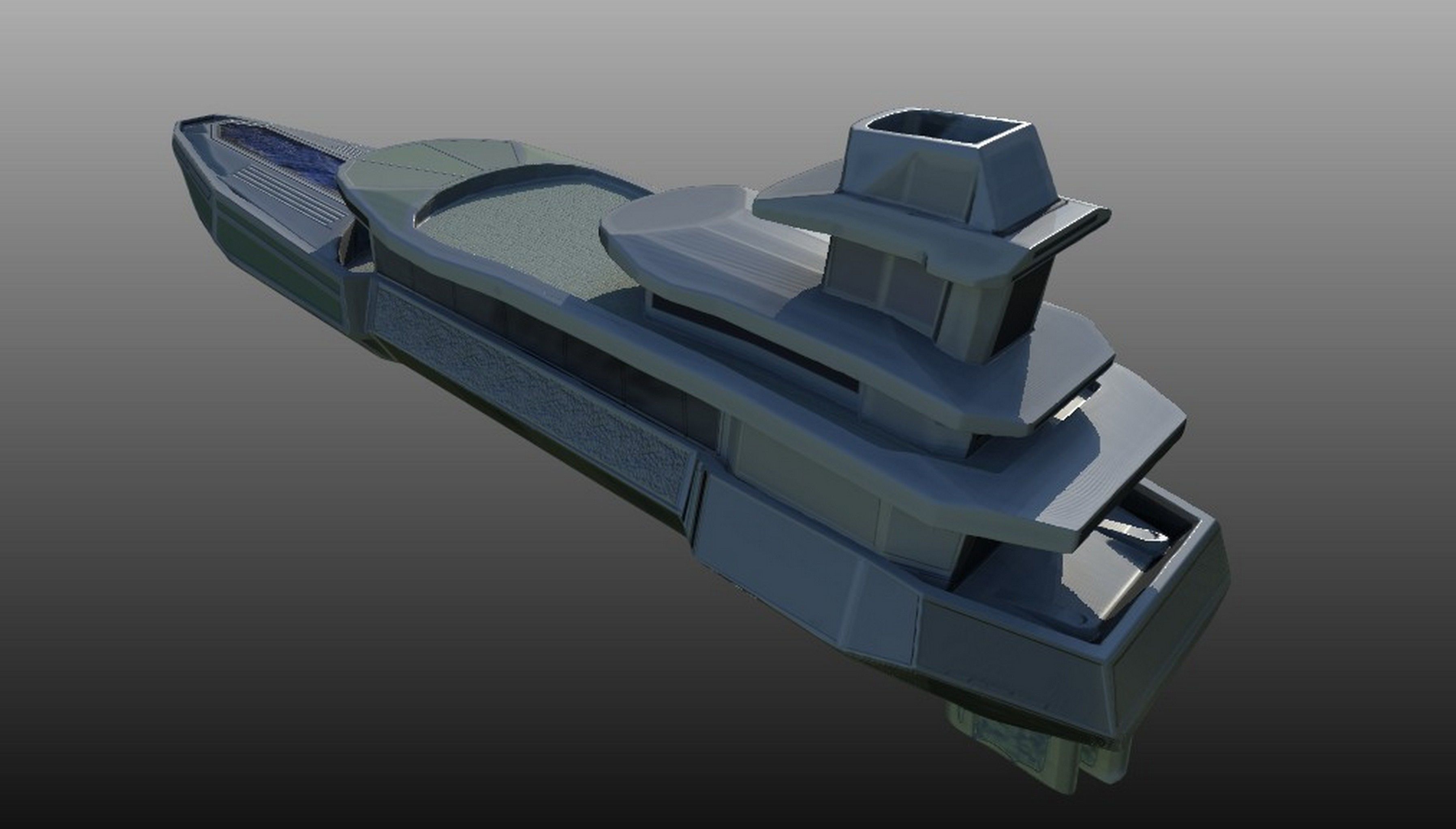 3D Yacht Model Low-poly 3D model_1