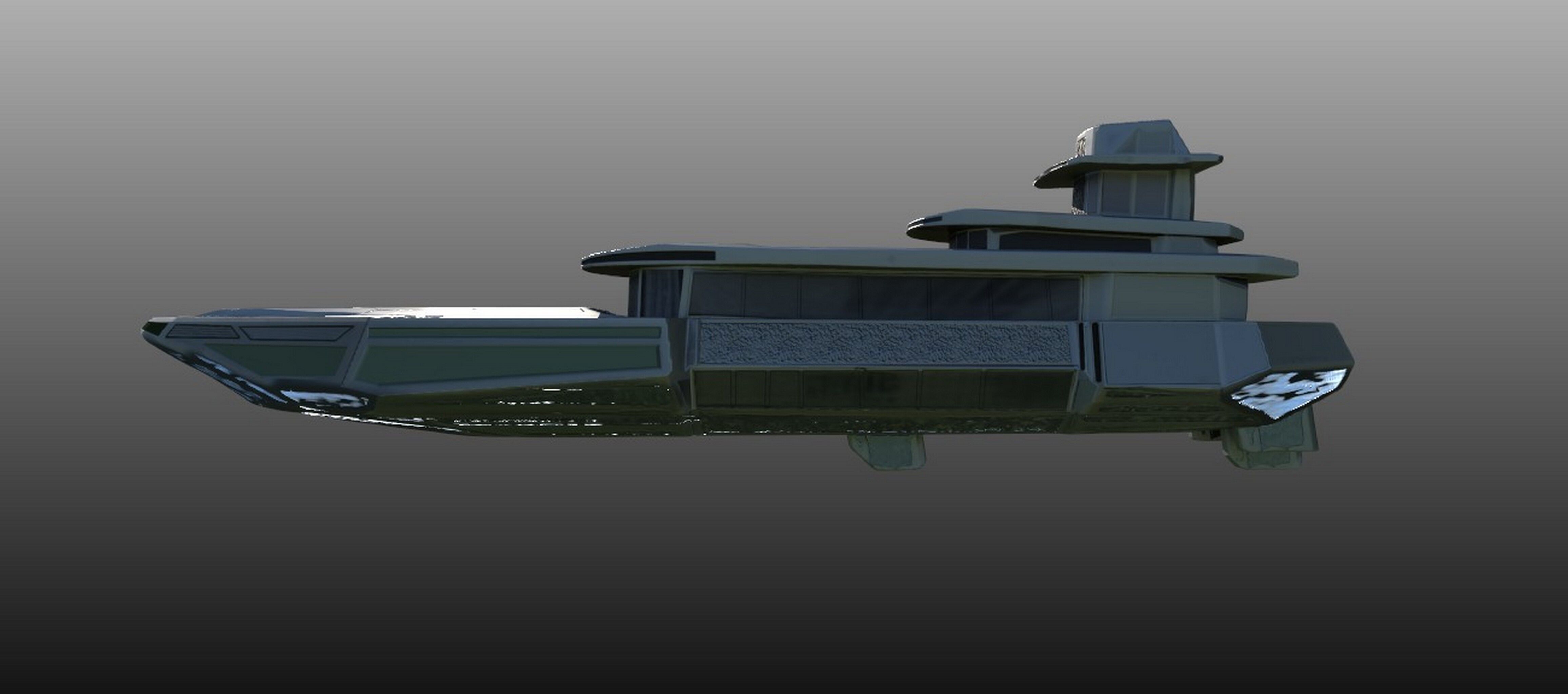 3D Yacht Model Low-poly 3D model_10