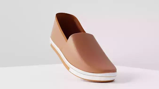 Minimalist Slip-On Shoe 3D Model