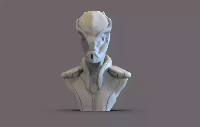 Sci fi creature bust