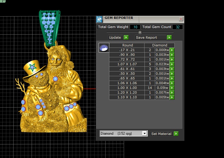 SANTA CLAUS AND SNOWMAN PENDANT 3D PRINTABLE MODEL 3D print model_5