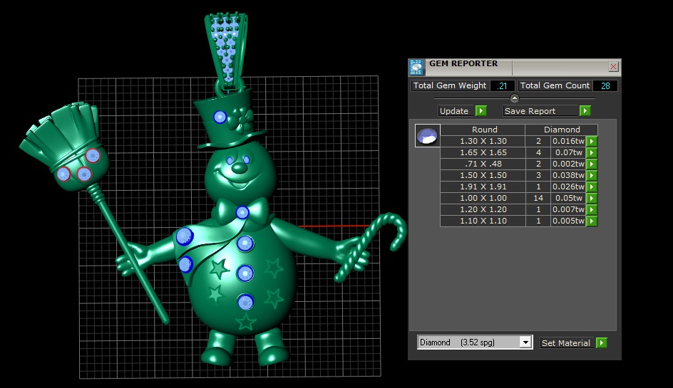 GOLDEN SNOWMAN PENDANT 3D PRINTABLE MODEL 3D print model_6