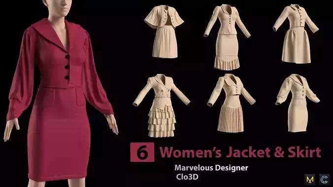 6 Womens Jacket - Skirt