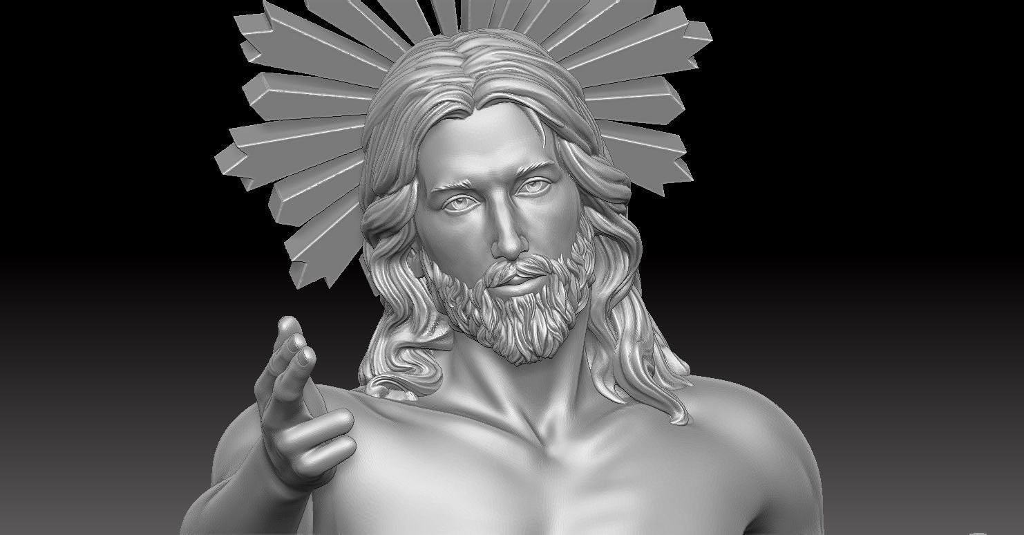 Model of the Flying Jesus Christ Statue 3D print model_1