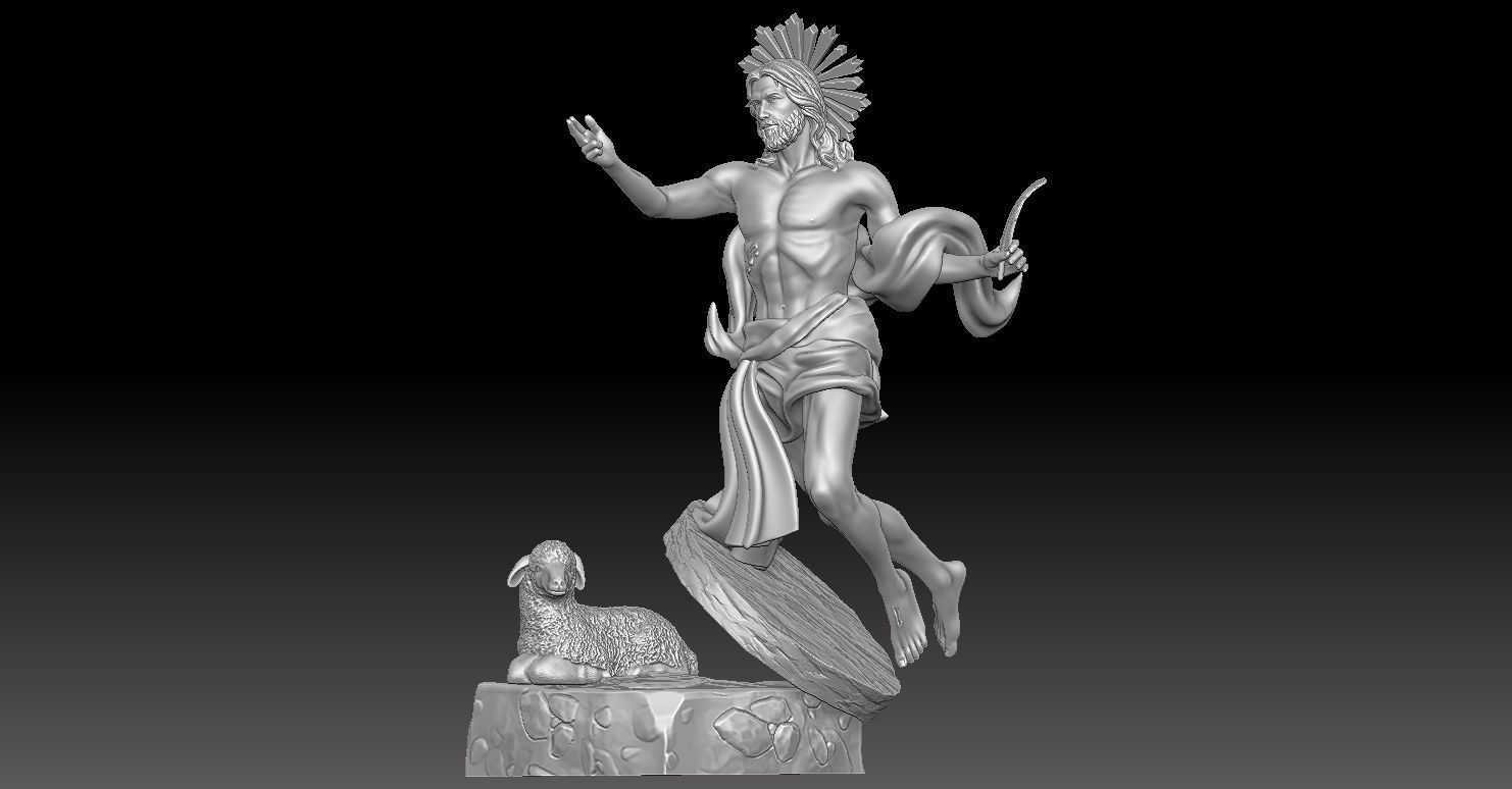 Model of the Flying Jesus Christ Statue 3D print model_12