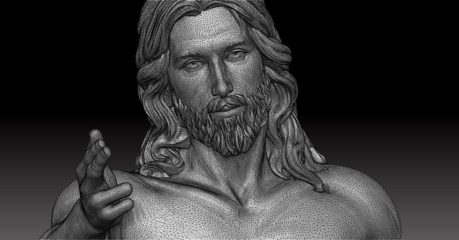 Model of the Flying Jesus Christ Statue 3D print model_5