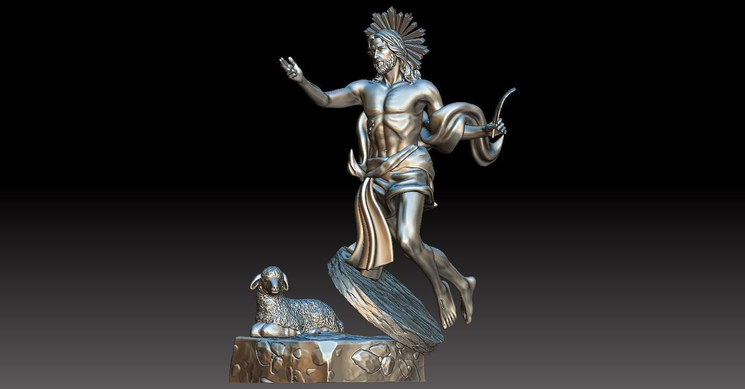 Model of the Flying Jesus Christ Statue 3D print model_19