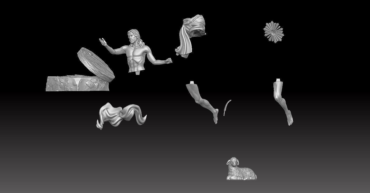 Model of the Flying Jesus Christ Statue 3D print model_2