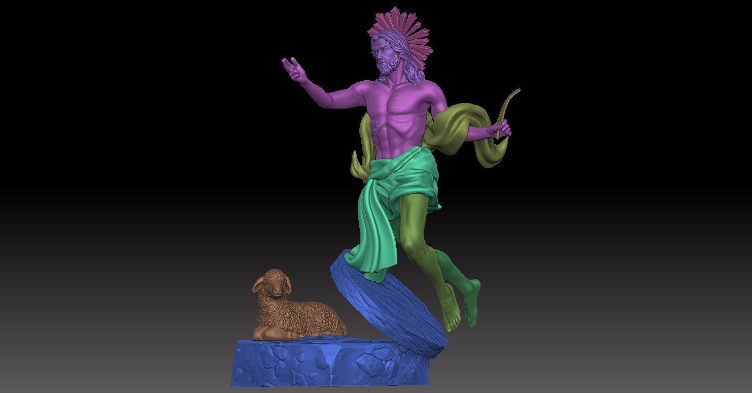 Model of the Flying Jesus Christ Statue 3D print model_3