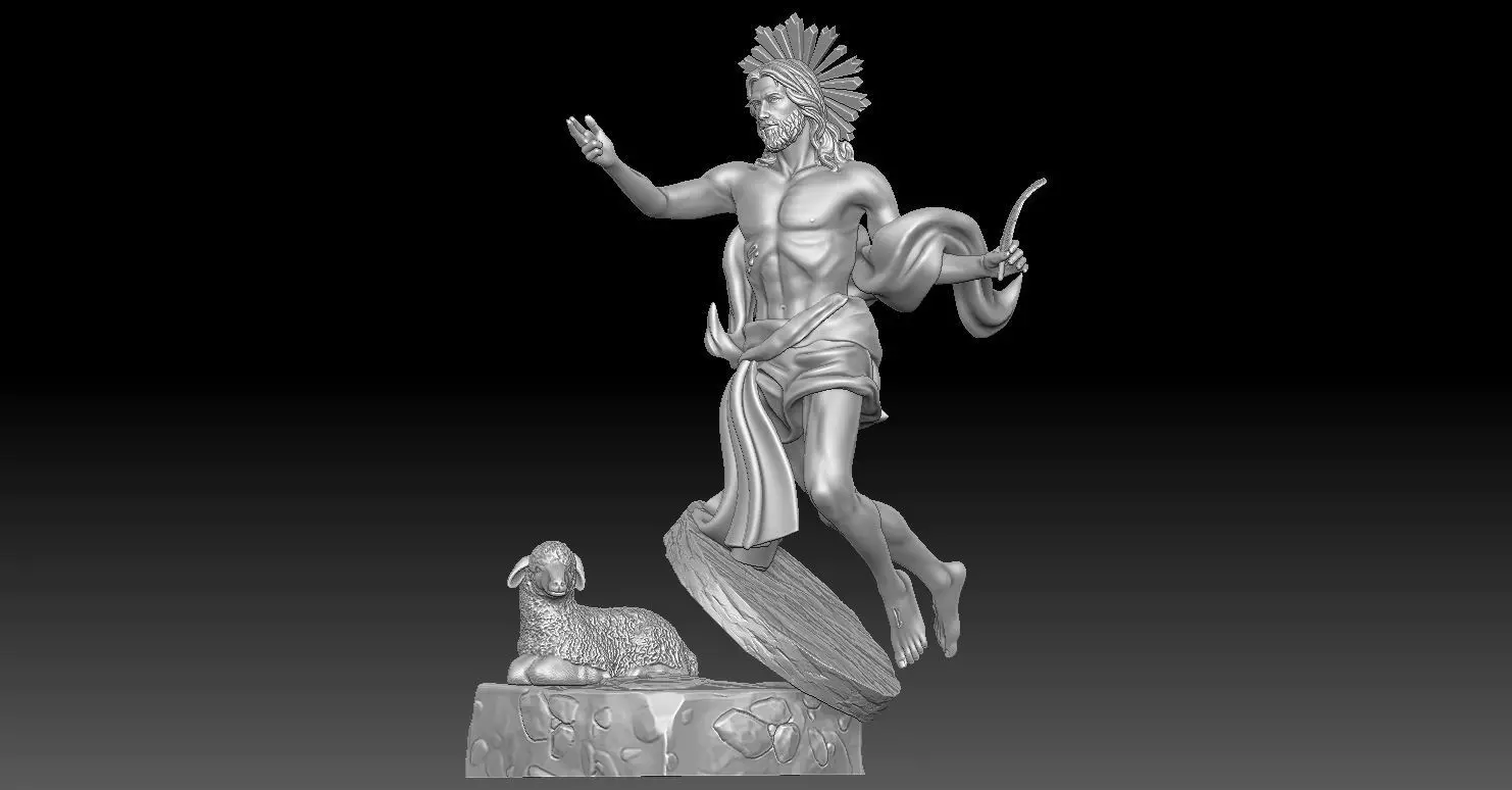 Model of the Flying Jesus Christ Statue 3D print model_0