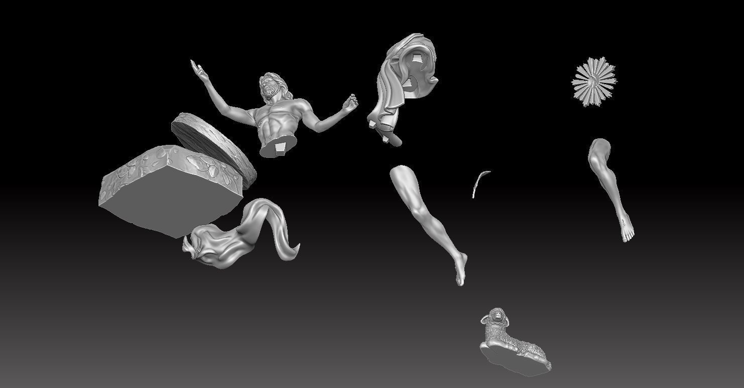 Model of the Flying Jesus Christ Statue 3D print model_9