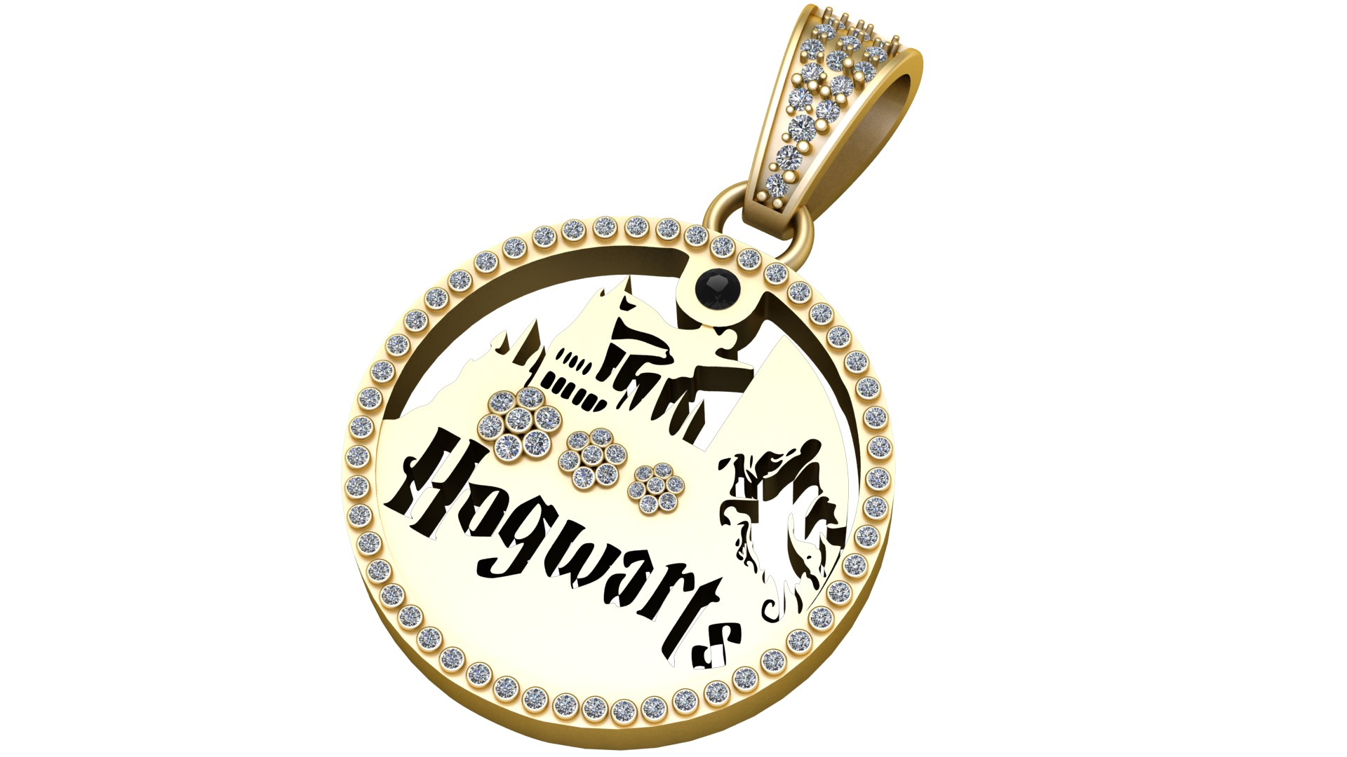 HOGWARTS PENDANT 3D PRINTABLE MODEL 3D print model_1