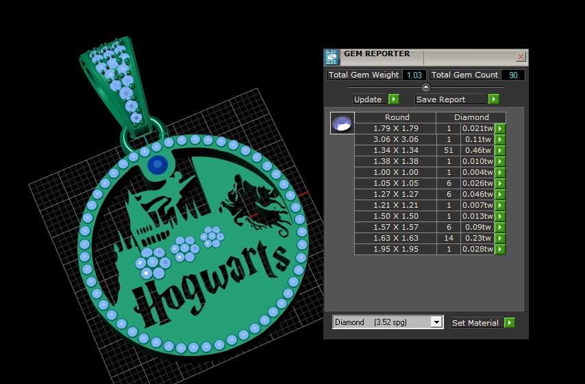 HOGWARTS PENDANT 3D PRINTABLE MODEL 3D print model_6