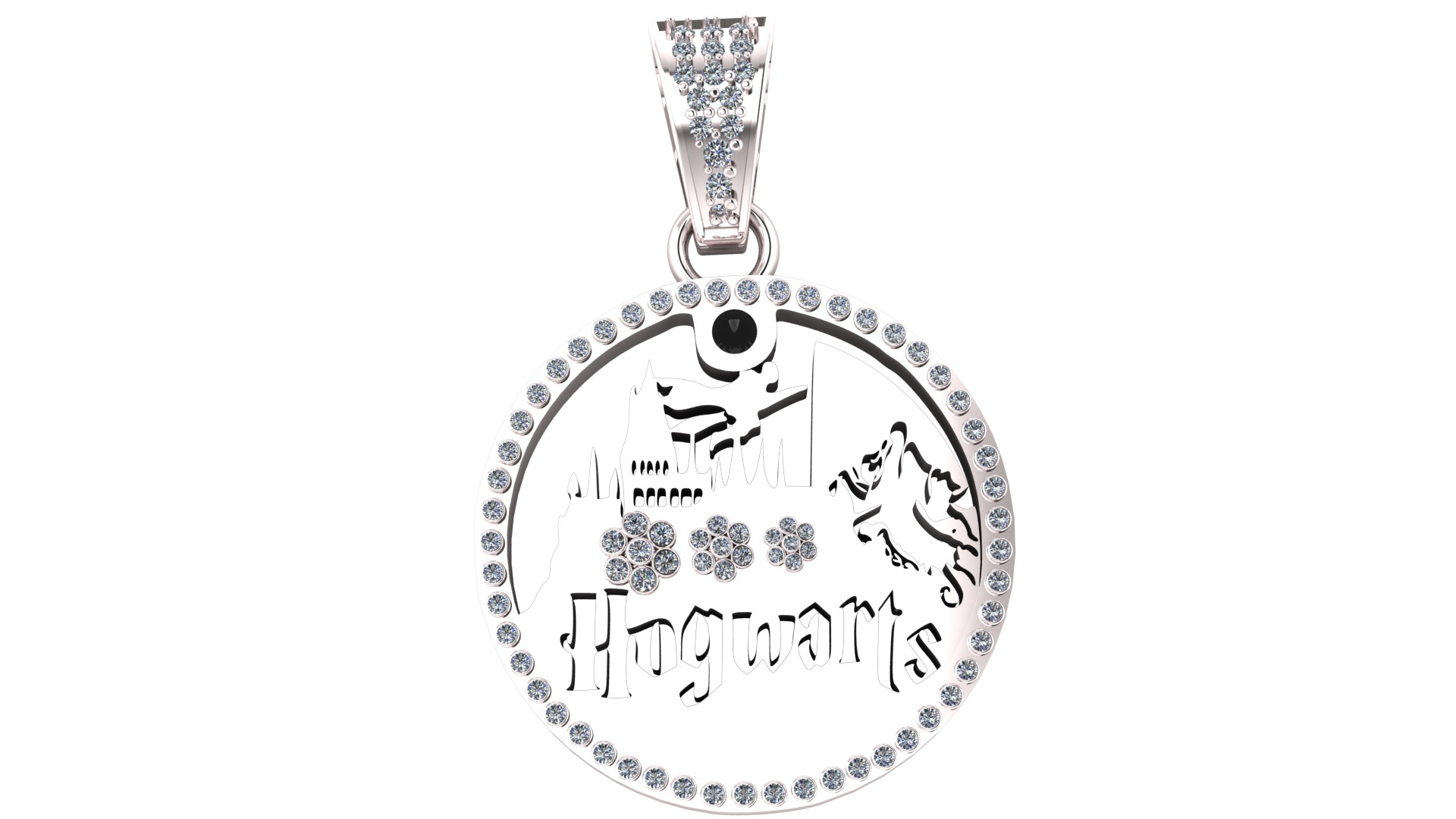 HOGWARTS PENDANT 3D PRINTABLE MODEL 3D print model_3