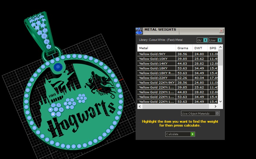 HOGWARTS PENDANT 3D PRINTABLE MODEL 3D print model_2