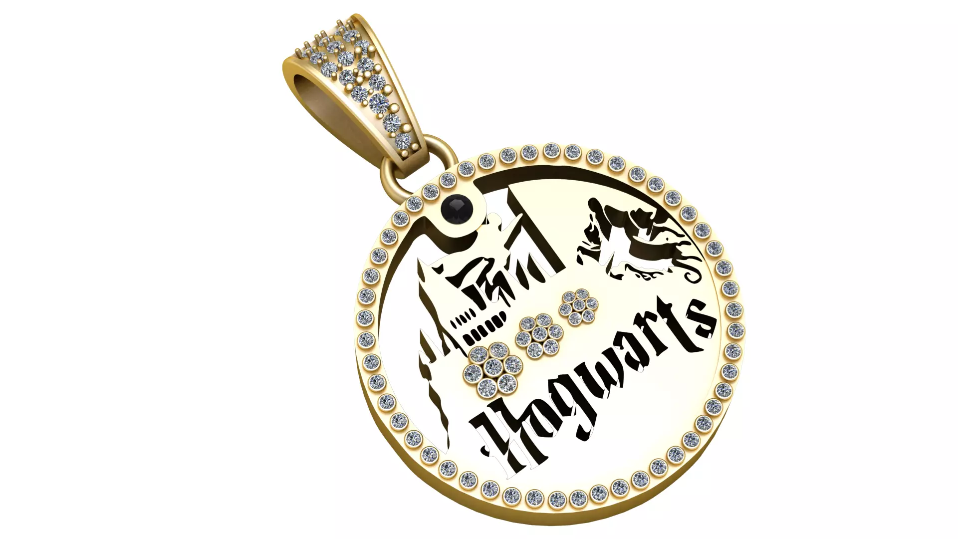HOGWARTS PENDANT 3D PRINTABLE MODEL 3D print model_0