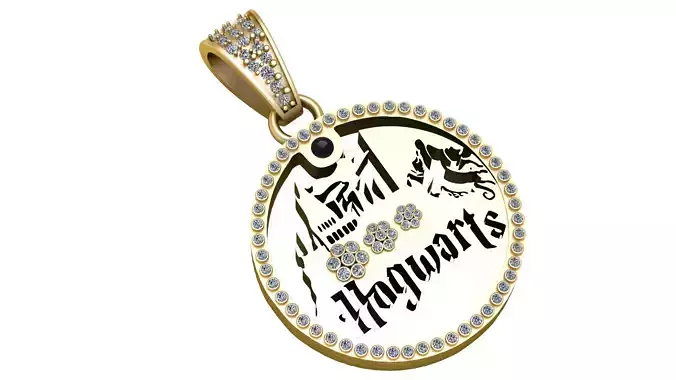 HOGWARTS PENDANT 3D PRINTABLE MODEL