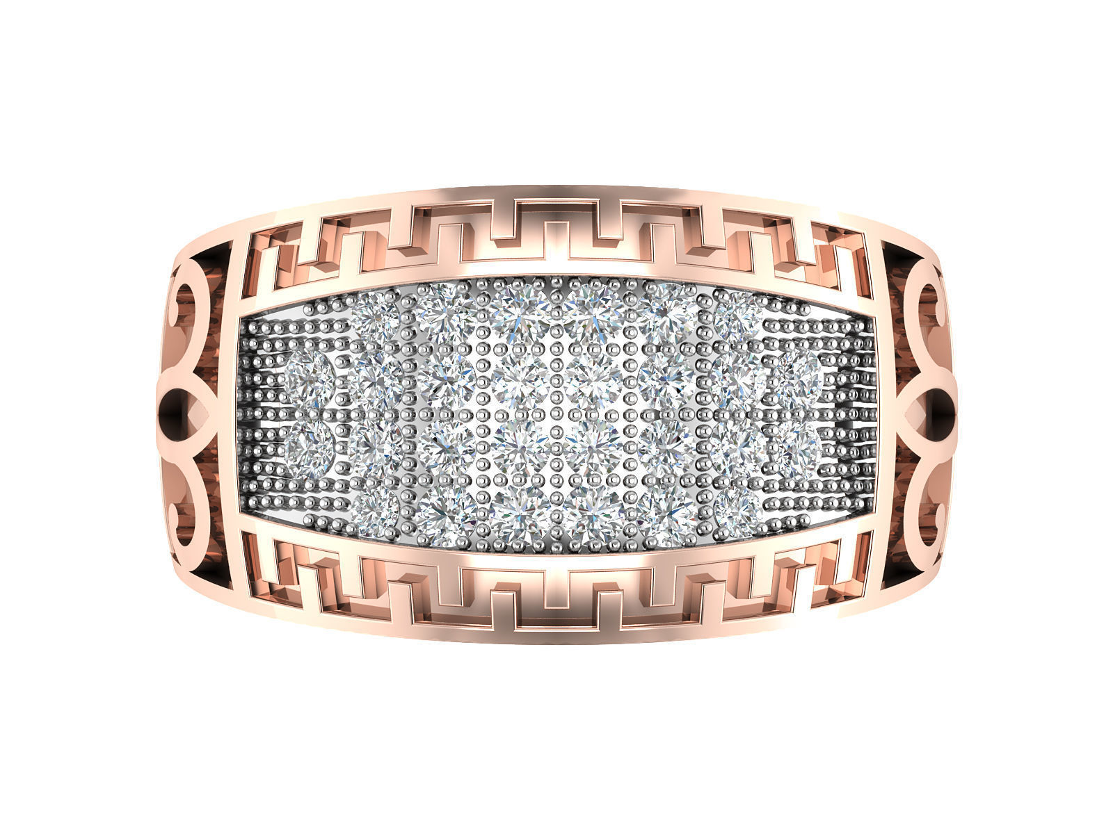 Women Ring  Render 3dm STL OBJ FBX Details 3D print model_12